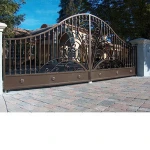 New Style Luxury Low Price Double Door Iron Gates Wrought Iron Gate Designs Simple
