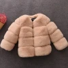New Winter Girls Fur Coat Elegant Baby Girl Faux Fur Jackets And Coats Thick Warm Parka Kids Outerwear Clothes Girls Coat