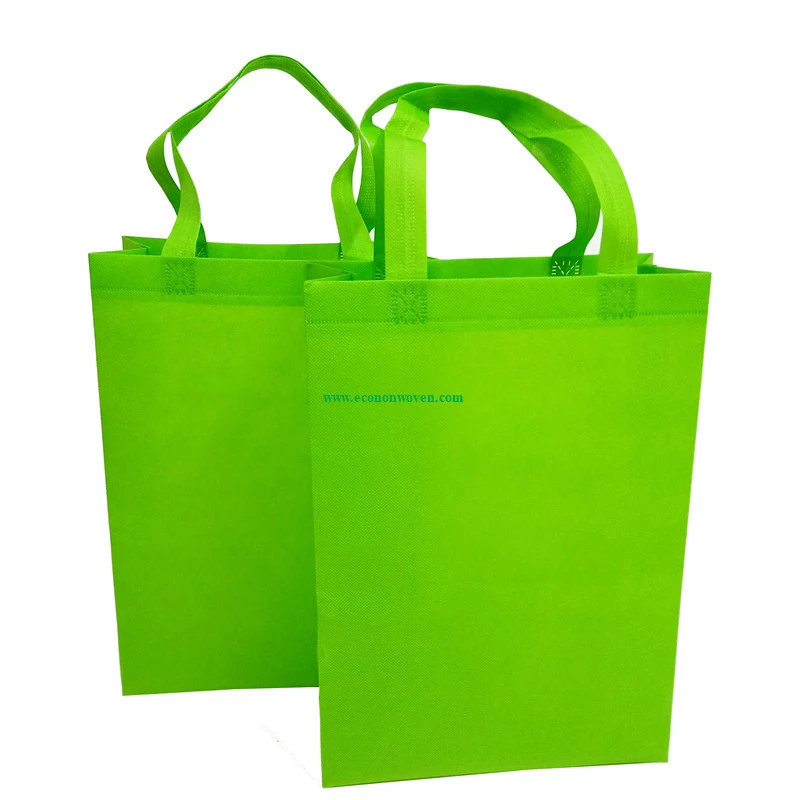non-woven cloth stand up fabric tote strong shopping bag logo print nonwoven fabric grocery bag