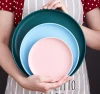 Nordic Multipurpose novelty color glaze household ceramic porcelain plate pan tray tableware  homeware dinnerware bakeware
