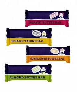Nut Butter Bar With Sesame Tahini Chocolate Vegan And Gluten Free Certified Organic / Bio Private Label Made In EU