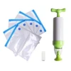 nylon Vacuum one way valve storage packaging bag,vacuum food storage bags with zip-lock and valve handle vacuum pump