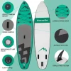 Oaseafin Beginner-Level Inflatable Stand up Green Paddle Board Drop Stitch Material with Paddle Backpack Non-Slip Deck Leash