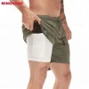 OEM Mens Gym Shorts With Pockets/ Wholesale Double Men Workout Shorts/ Top Sale Men Sports Shorts