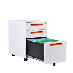 Office Equipment A4 File Cabinet 3 Drawer Mobile Pedestal
