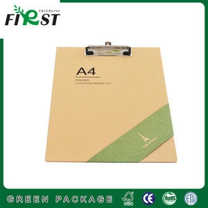 office supplies paper file/A4 one side clipboard with metal butterfly clip/A4 size paper clipboard file folder with print