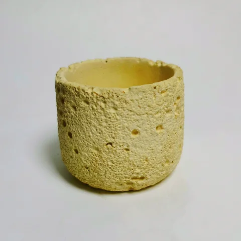 OMK European nordic  style Yellow home garden decoration concrete planter indoor outdoor cement flower pot mold