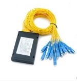 Optical communication equipment FC SC ST LC LC coupler 1 x 8 ABS box corning fiber optic PLC splitter with connectors