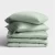 Import 100% organic Bamboo solid color customized bedding set bedsheets comforter quilted bed cover from China