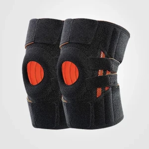 Orthopedic knee pain relief pads compression knee support brace with side stabilizer for volleyball