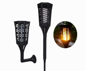 Out door xmas Fire effect LED Solar Light Outdoor Ground Water-resistant Path Garden LED flame lamp Safty flame