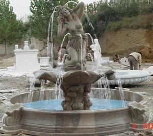 Outdoor garden marble sculpture stone water fountain