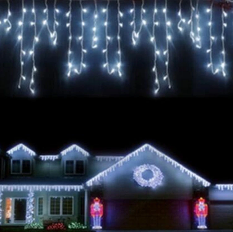 Outdoor IP44 LED Icicle Shaped Christmas Lights Outdoor LED Icicle Fairy Light
