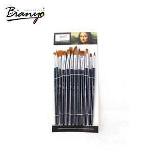 Paint Brushes 12 Set Professional Paint Brush Round Pointed Tip Nylon Hair Artist Acrylic Brush For Acrylic Watercolour Painting