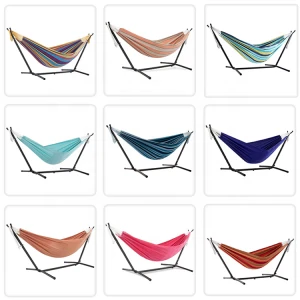 Patio Folding Hammock Stand Double Outdoor Portable  Hammock With Stand