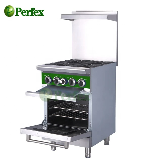 perfex gas 6 burner gas stoves with Standard Oven LPG BTU 30,000 commercial gas range kitchen