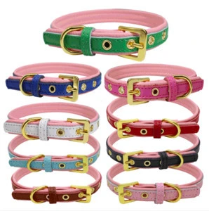 Personalized DIY Pet Dog Genuine Leather Collar Leash for Personal Custom Pet Puppy Designer Product
