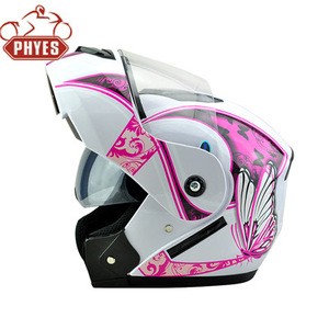 phyes  New DOT flip up cascos Modular motorcycle Helmet with bluetooth intercom from helmet factory