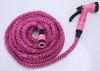 Pink garden hose water hose for washing car and garden with connector and spray gun
