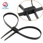 Plastic 12x700mm Police Double Flex Cuff Disposable Handcuffs Zip Ties Nylon Cable Tie