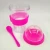 Import plastic breakfast cereal yogurt cup with spoon dome lid from China