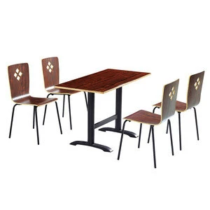 Plywood laminate restaurant dining table and chairs for sale