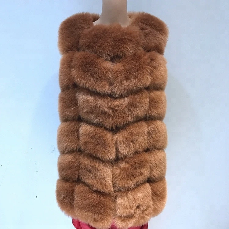 popular fake fur womens faux fur vest factory directly supply