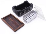 Portable Japanese Style Food Charcoal Stove BBQ Grill with Wire Mesh Grill and Base