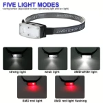 Portable Mini LED USB Charging Headlamp Multi-Function Adjustable Rechargeable Headlight for Camping Fishing Light Solution
