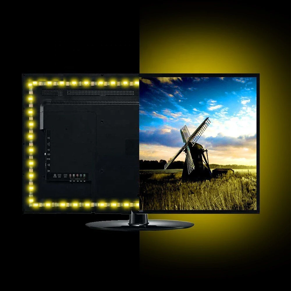 Premium SMD5050 2835 USB Waterproof RGB TV Backlight Flexible lighting LED 5050 5V Strip Light
