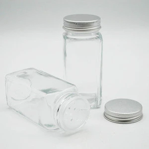 Premium Spice Jar Set -12 Square Glass 4 oz Spice Bottles