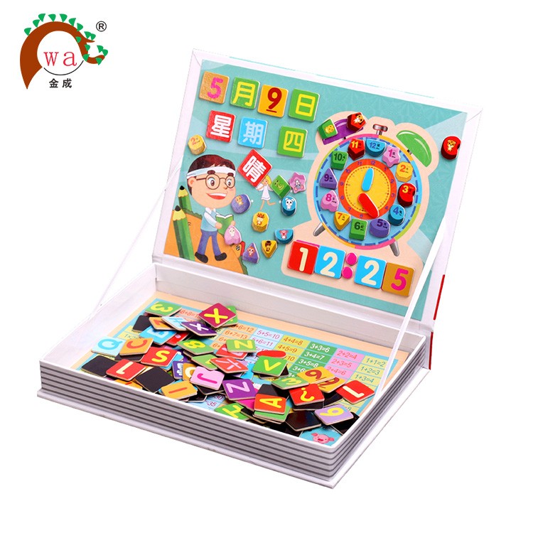 Preschool Kids Wooden Magnetic Play Set Math Learning Toy