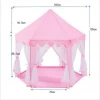 princess baby large space tents house indoor with lights mosquito net polyester children tent kids play playhouse