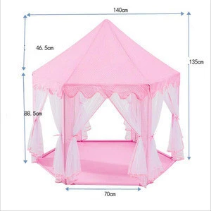 princess baby large space tents house indoor with lights mosquito net polyester children tent kids play playhouse