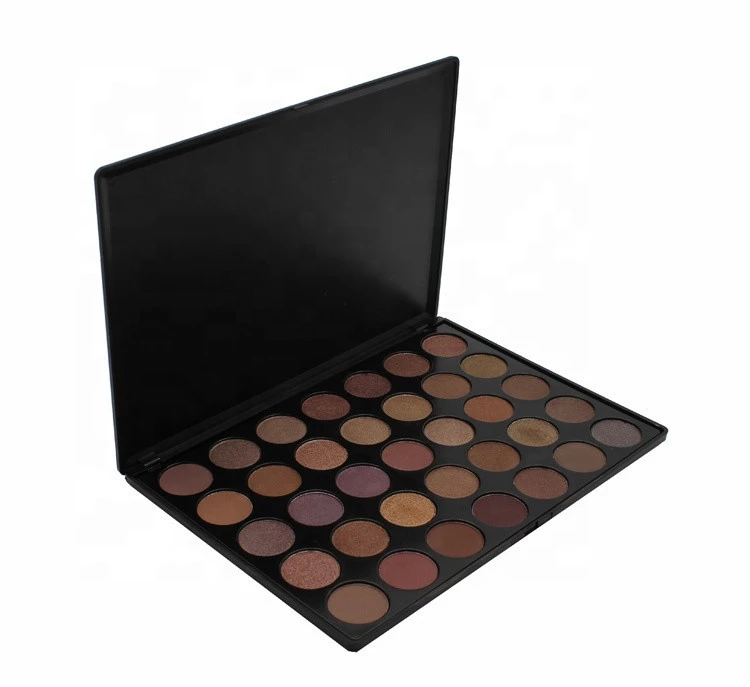 Private Label 35 Color Makeup Eye Shadow Brown High Pigment Eyeshadow Palette