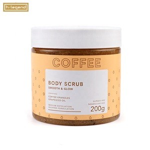 Private Label Factory In Stock Natural Organic Coffee Body Scrub for Exfoliating Dead Skin Removal Smoothing and Softening Skin