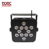 Professional Hex-color Battery Operated Wireless LED Slim Par Light 12*15W/12*18W RGBWA RGBWAUV 6in1 5in1