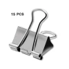 Professional Stationery Metal Paper Binder Clips 15/19/25/32/41/50 MM Color Binder Clip for Office Home and Schools