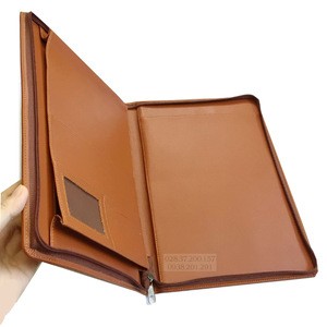 Professional Style Oem Odm Custom Design Brown Pu Leather File Folder Accessories