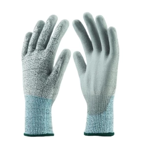 PU Palm Dipped Seamless High Quality HPPE Hand Protection Cut Resistant Safety Gloves