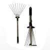 quality all-steel adjustable  fan shaped leaf rake for for garden