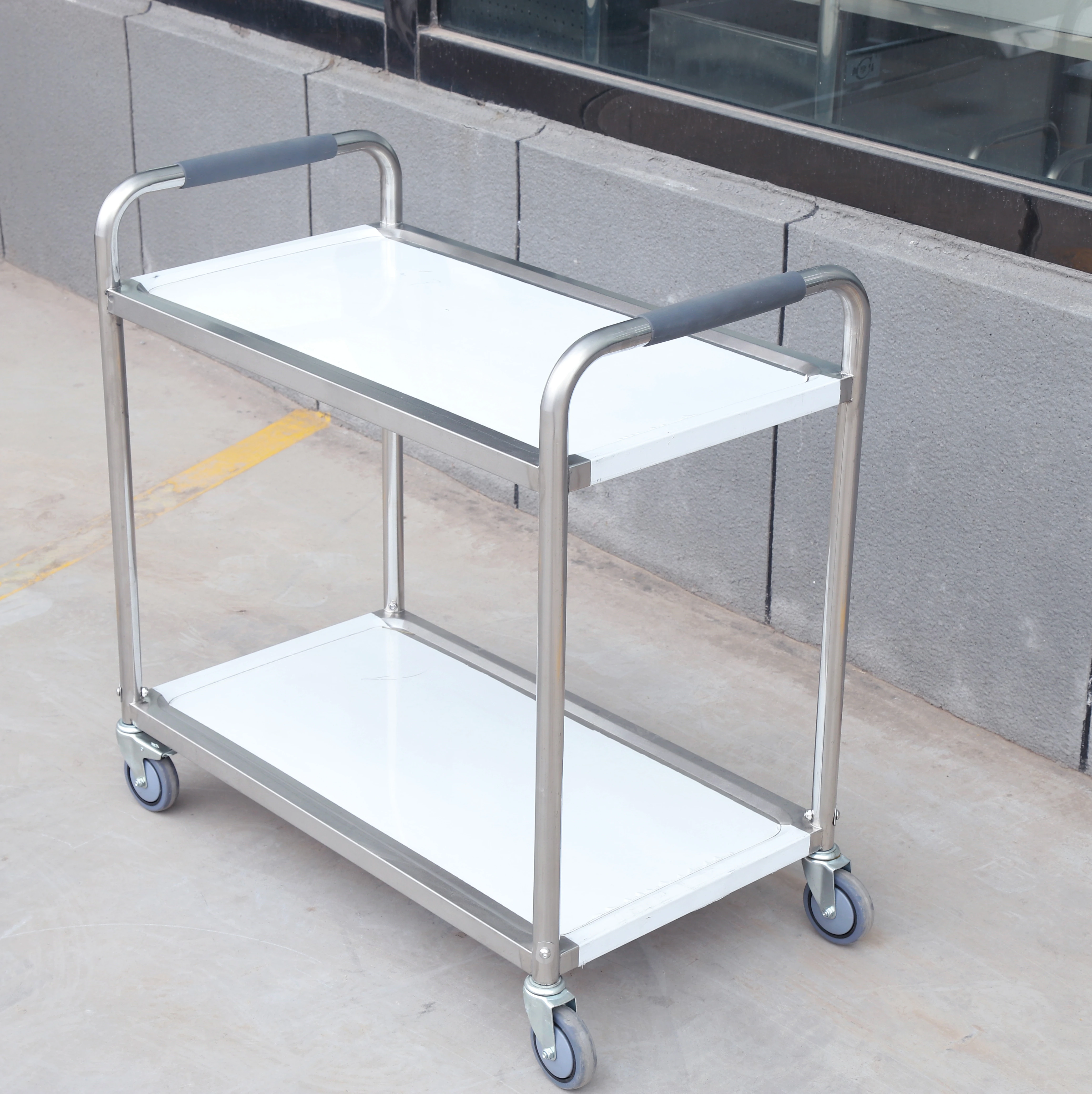 Quality assurance  corrosion protection and durable stainless steel trolley food service cart