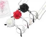 Queena Lolita Retro Baroque Round Women Rose Decoration Fashion Luxury Gothic Steampunk Glasses Harajuku Ladies Eyewear