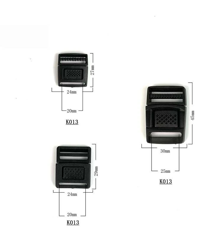 Quick side customized own size side durable material release buckles with good quality