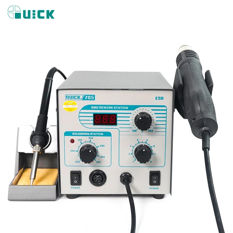 QUICK705 Hot air & Soldering Iron 2 in 1 Rework& Soldering Station