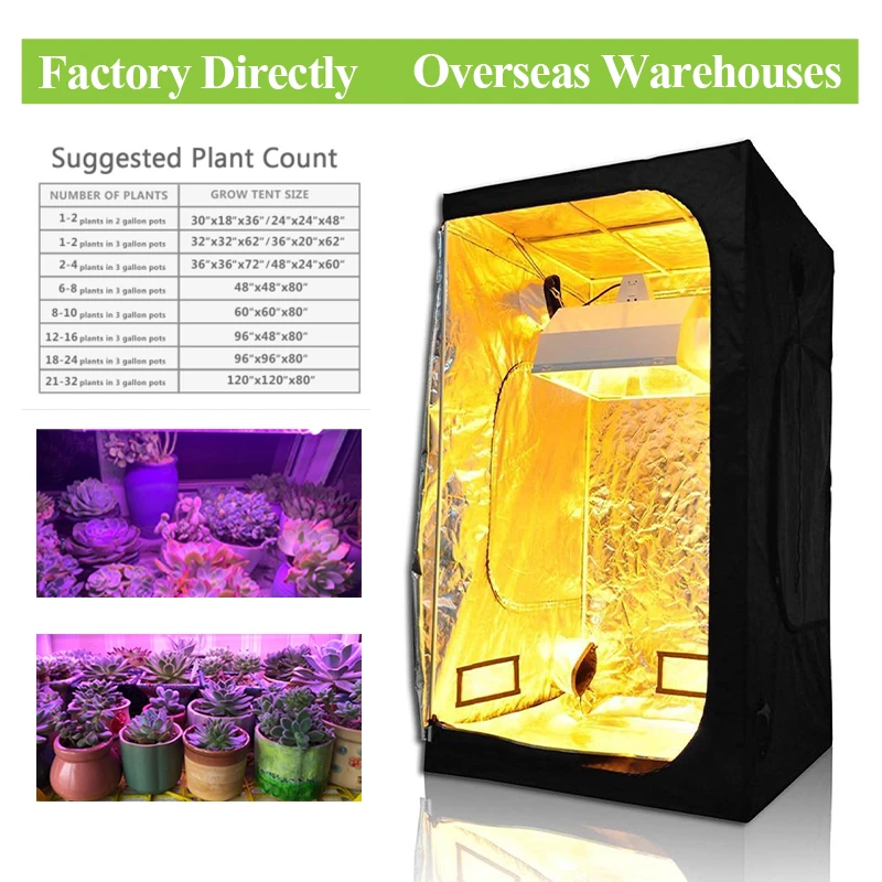 Raylux growtent dropship 120*120*200cm 48"x48"x80"inch hydroponics grow tent complete kit greenhouse growbox