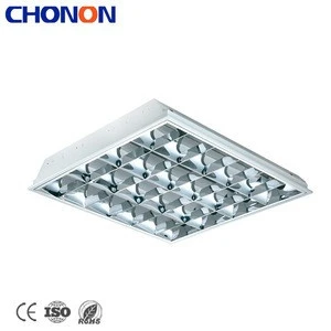 Recessed T8 Fluorescent Grille Lamp Decided For Office Project Lighting