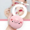 Rechargeable Handheld Mini Fan LED Cosmetic Makeup Mirror with Fan