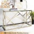 Import Rectangle  metal frame wedding party used gold console table with glass from China