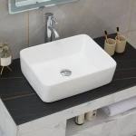 Rectangular Ceramic Wash Basin Bathroom Sanitary Ware Ceramic Sink
